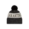 San Antonio Spurs Men's New Era Black Primary Logo Sport Knit Beanie - Black