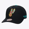 San Antonio Spurs Men's Mitchell and Ness Primary Logo Legendary Home Adjustable Cap - Black and Teal