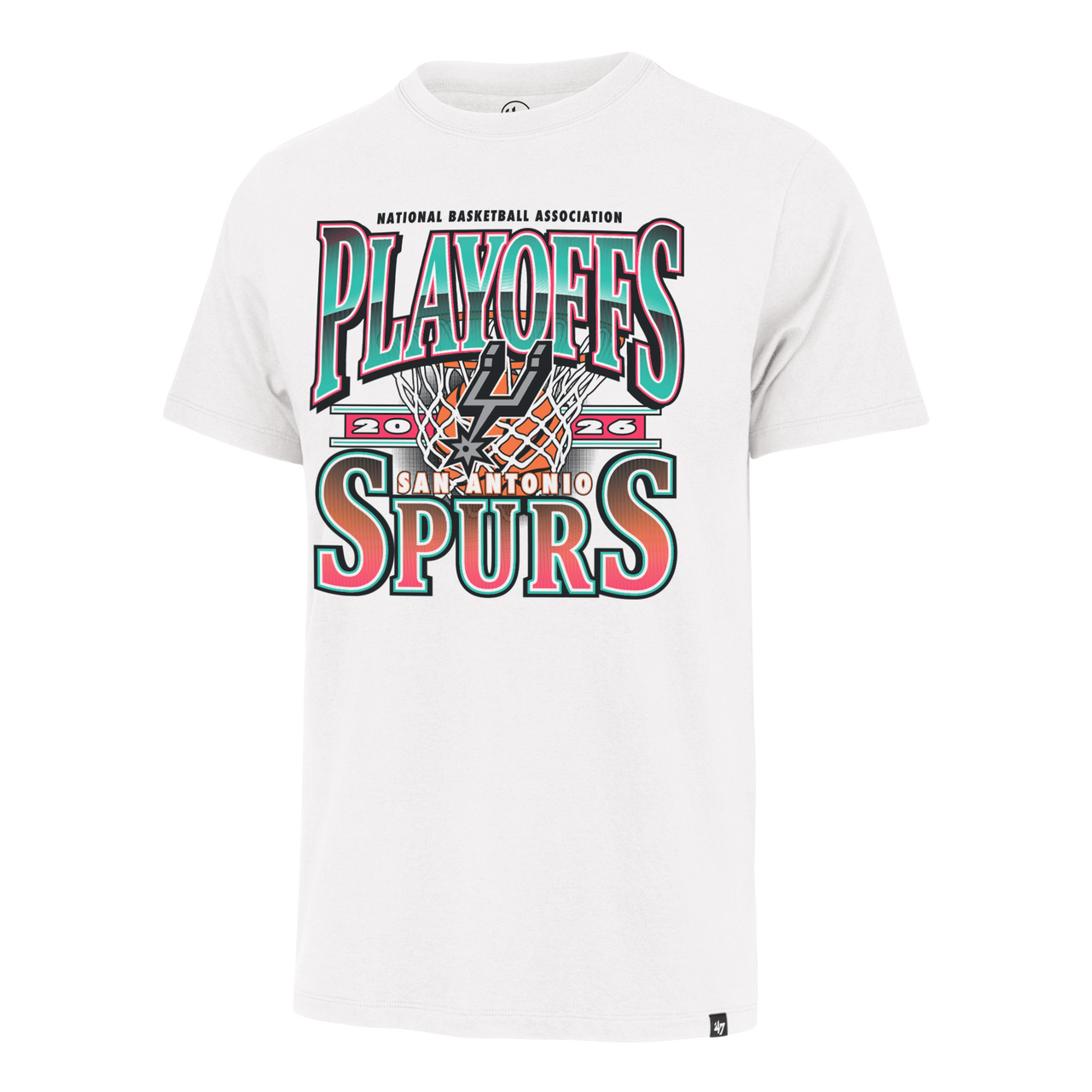 San Antonio Spurs Men's '47 Brand 2026 Playoffs Hardwood Classic T