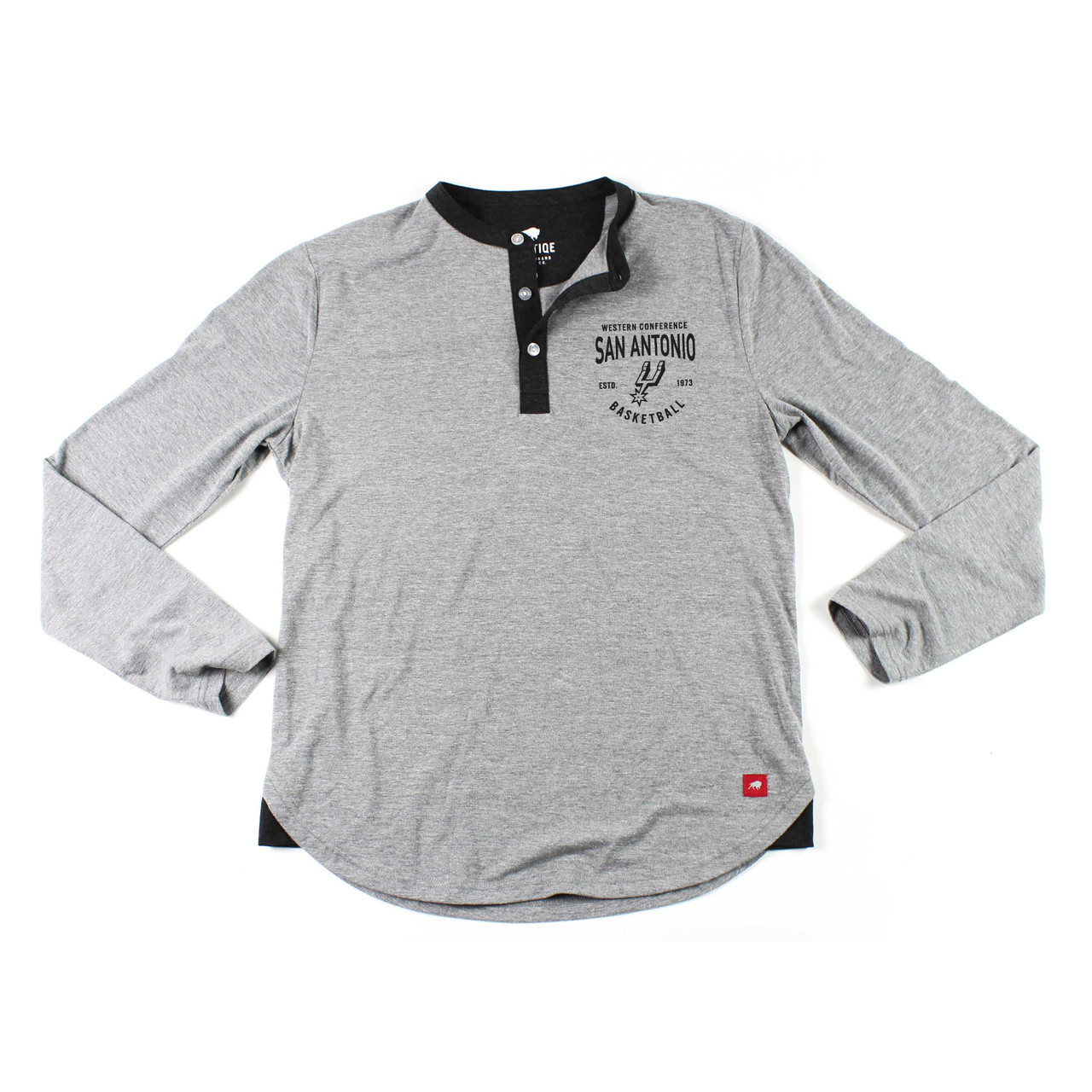 San Antonio Spurs Men's Sportiqe Jameson Long Sleeve Henley Tri-Blend  T-Shirt - The Official Spurs Fan Shop