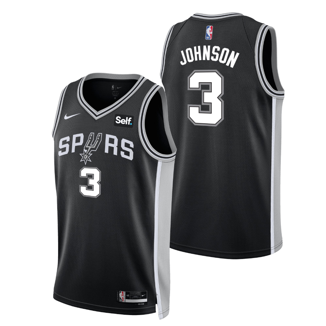 Keldon Johnson San Antonio Spurs Fanatics Branded Youth Fast Break Replica  Jersey Black - Icon Edition