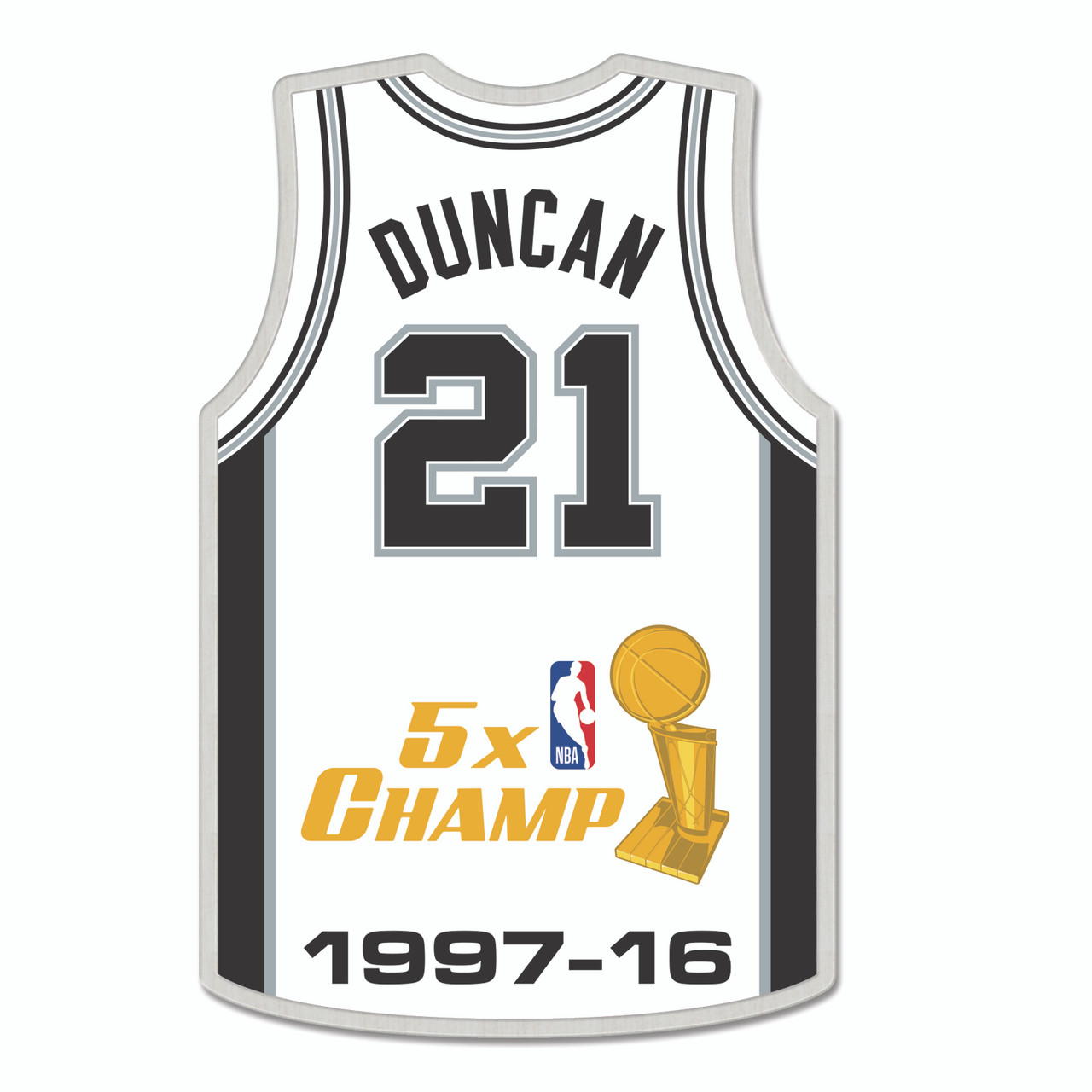 San Antonio Spurs WinCraft Tim Duncan Rafters Jersey Pin