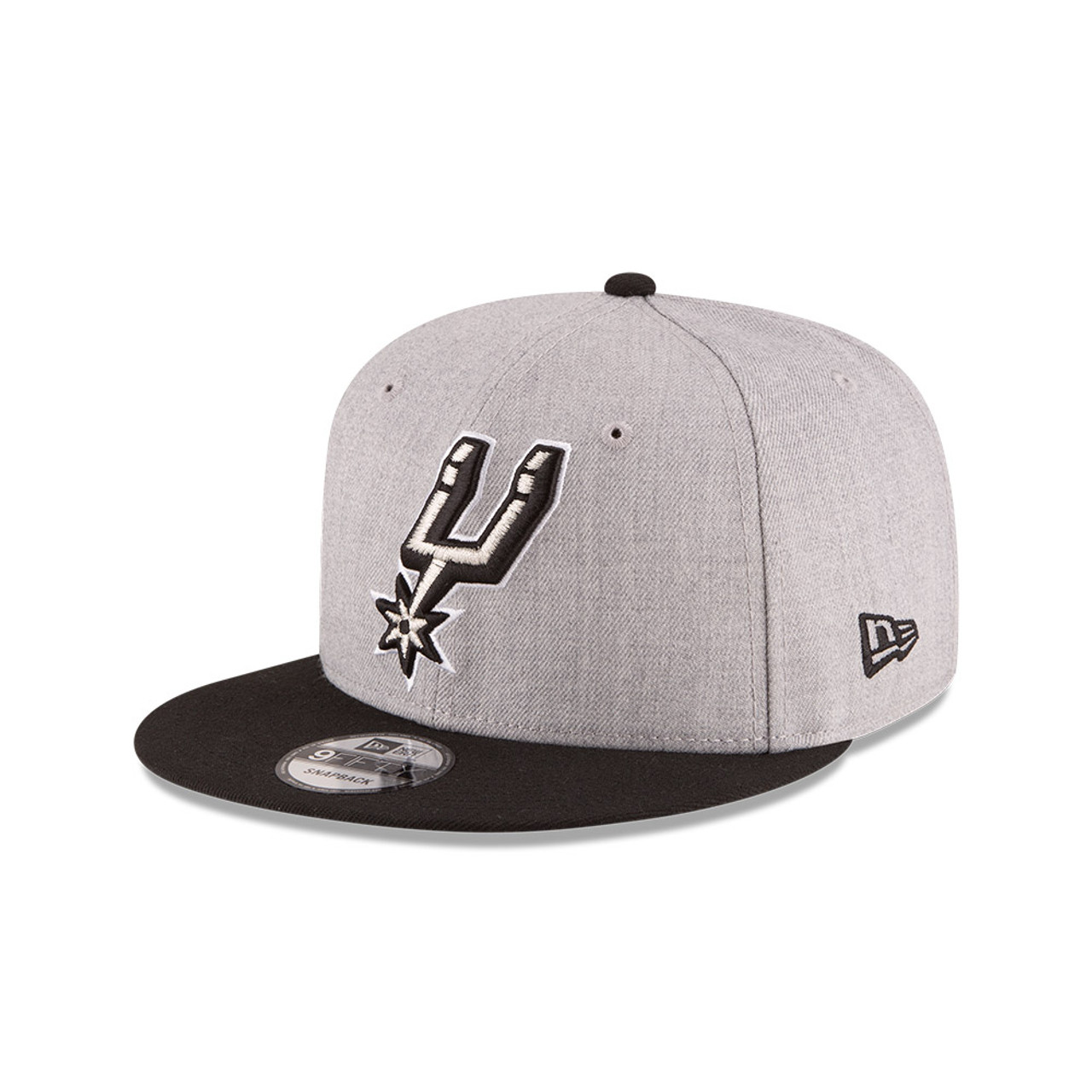San Antonio Spurs 2T XL-LOGO SNAPBACK Black-Grey Adjustable Hat b