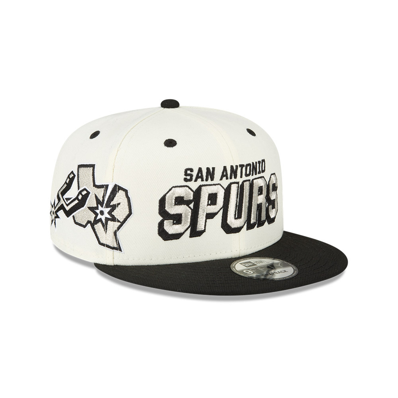 New Era Flat Brim 9FIFTY Draft Edition 2023 San Antonio Spurs Grey and Black Snapback Cap