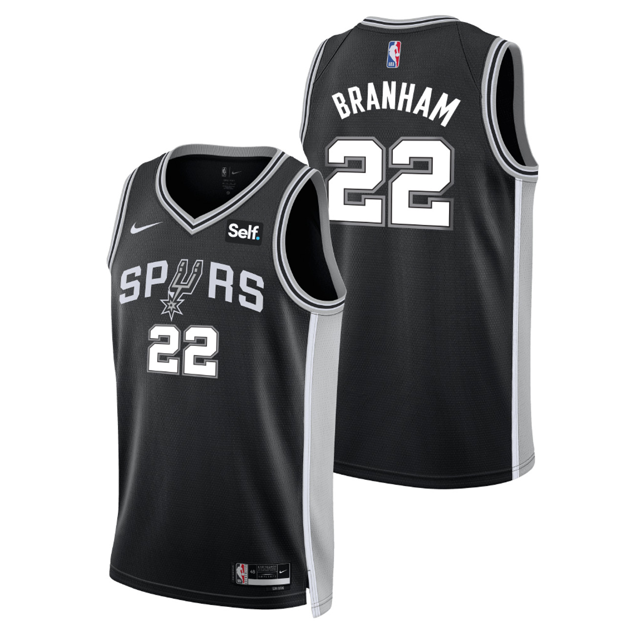 San Antonio Spurs Men's Nike Malaki Branham Icon Swingman Jersey - The ...