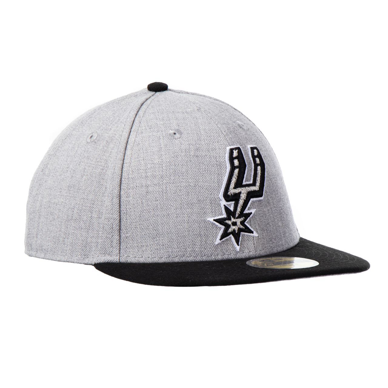 San Antonio Spurs New Era Official Team Color 2Tone 59FIFTY Fitted Hat - Black/Gray