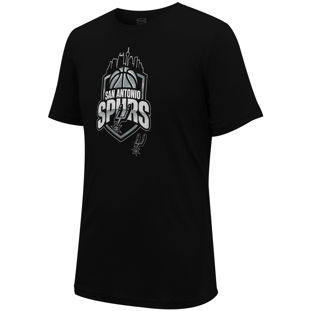 San Antonio Spurs Men's Stadium Essentials Crest T-Shirt - Black San Antonio Spurs Men's Stadium Essentials Crest T-Shirt - Black
