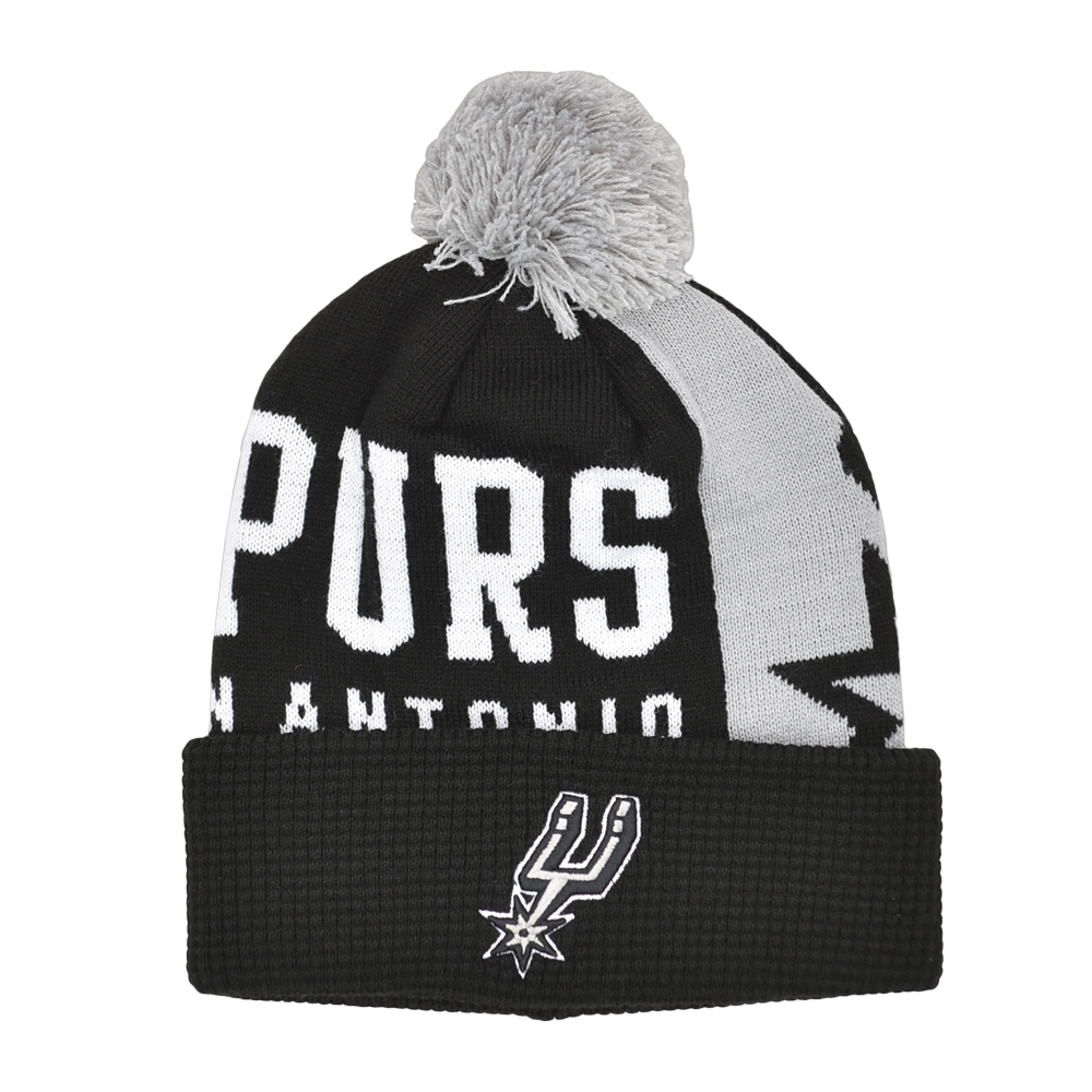 San Antonio Spurs Nike Infant Black and Gray Street Cuffed Pom Beanie