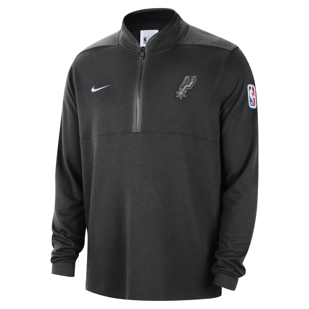 San Antonio Spurs Men's Nike Primary 1/4 Zip Jacket - Black