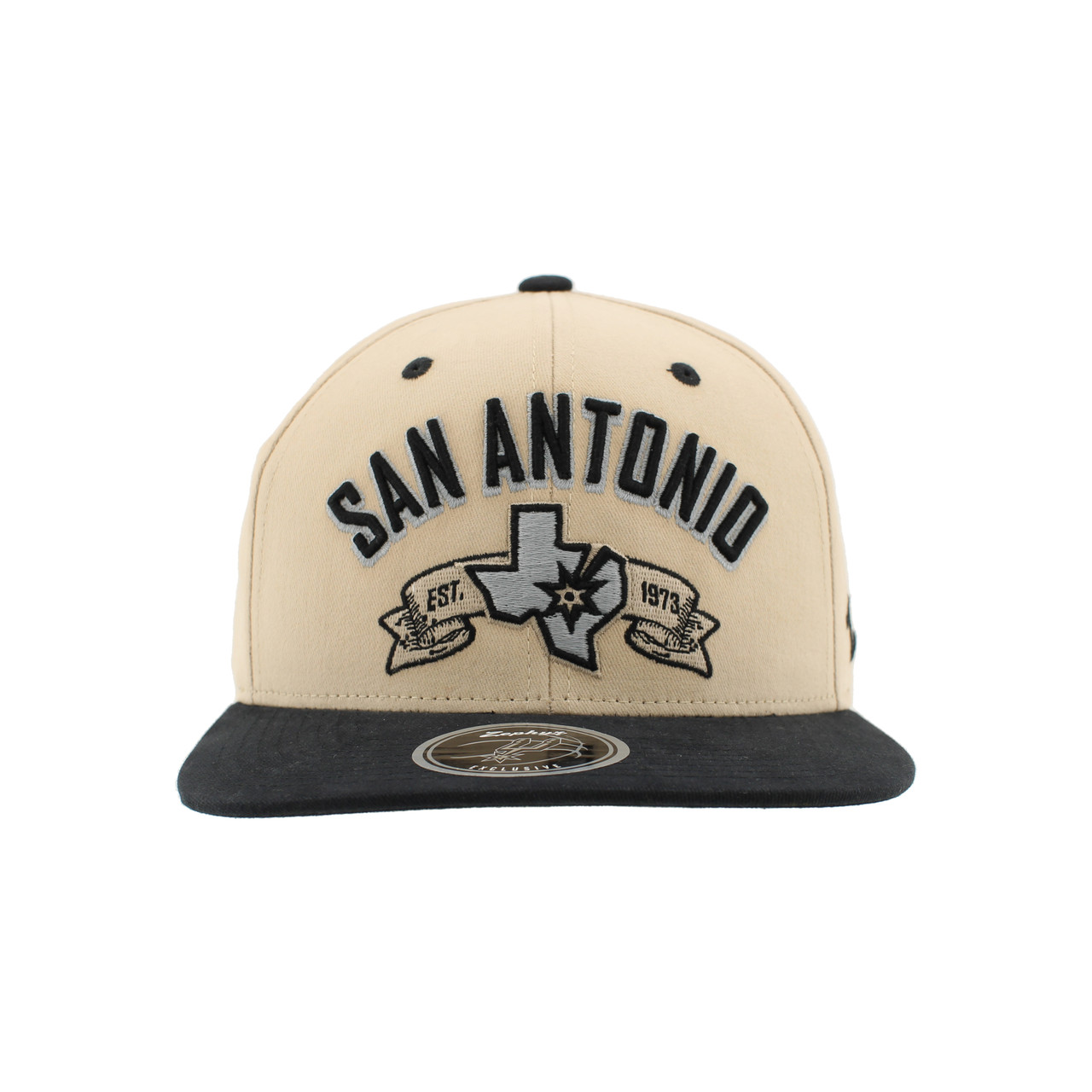 San Antonio Spurs Men's State Milestone Adjustable Cap Cream and