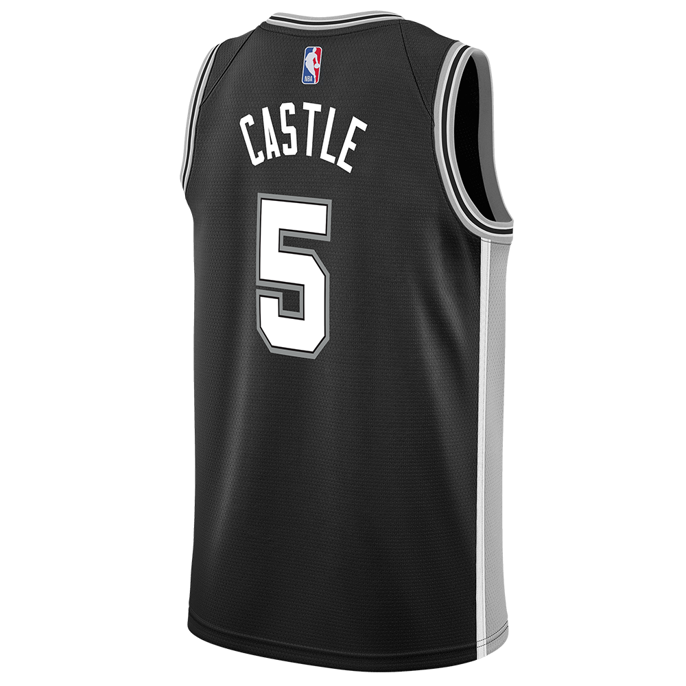 San Antonio Spurs Men's Nike Icon Edition Stephon Castle Swingman