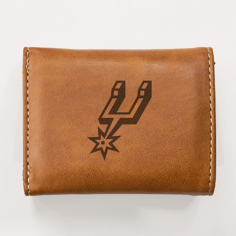 San Antonio Spurs Rico Laser Engraved Trifold - Brown