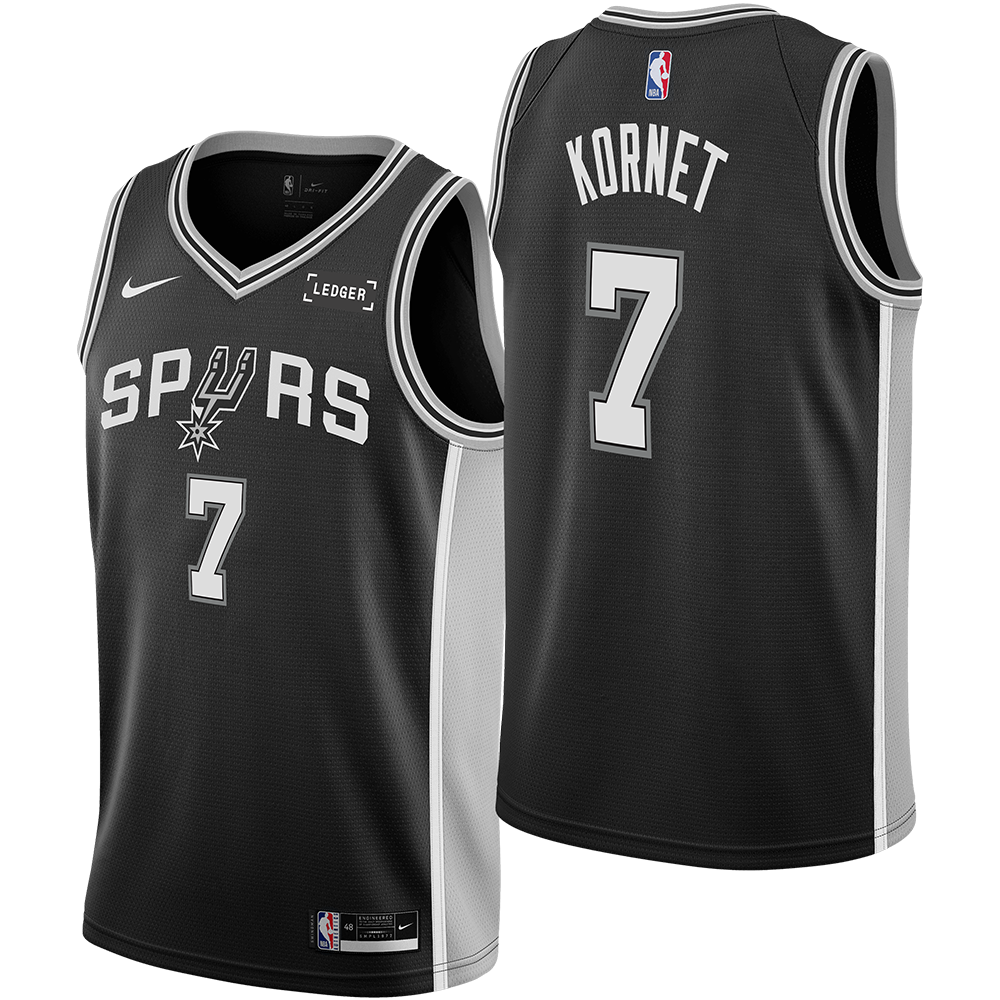 San Antonio Spurs Men's Nike Icon Edition Swingman Luke Kornet Jersey
