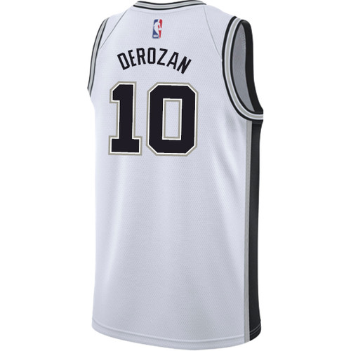 demar derozan white spurs jersey