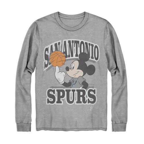 San Antonio Spurs Men's Junk Food X Disney Mickey Long Sleeve T-Shirt San Antonio Spurs Men's Junk Food X Disney Mickey Long Sleeve T-Shirt