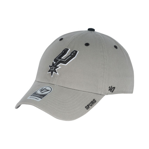 San Antonio Spurs Men's 47 Brand Primary Logo Clean Up Hat - Gray