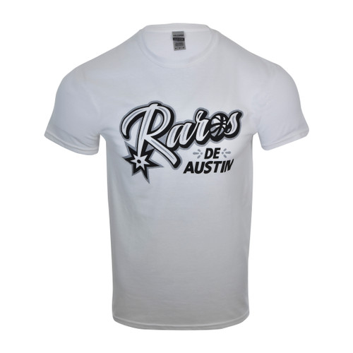 Austin Spurs Raros de Austin Men's Wordmark T-Shirt - White