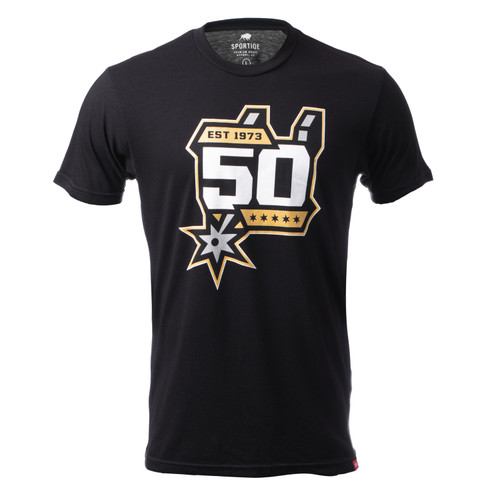 San Antonio Spurs Men's Sportiqe 50th Anniversary Crew T-Shirt - Black