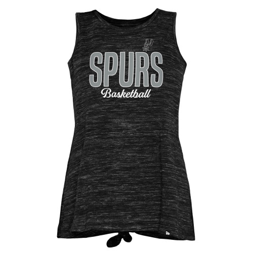 San Antonio Spurs Women's New Era Split Back Tank Top - Gray