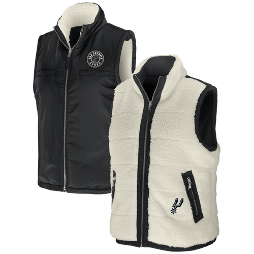 San Antonio Spurs Women's WEAR Reversible Vest - Black and Bone