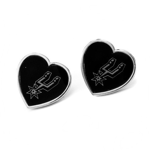 San Antonio Spurs Women's WinCraft 3D Heart Studs Earrings