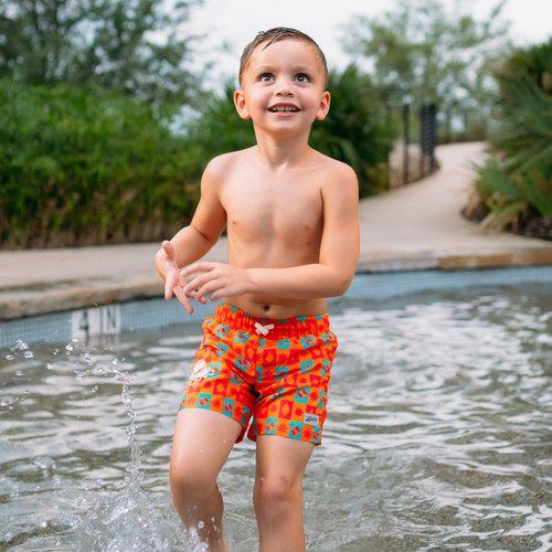 San Antonio Spurs Youth Bather Swim Shorts - Fiesta