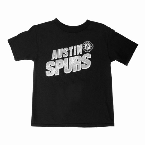Austin Spurs Youth OuterStuff Ball Fade T-Shirt - Black