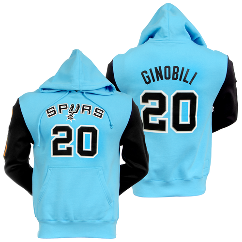 San Antonio Spurs Men's Mitchell and Ness Manu Ginobili Retirement Blue Hoodie