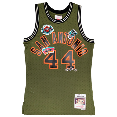 44 GEORGE GERVIN San Antonio Spurs NBA G/F Black Adidas Throwback Jersey