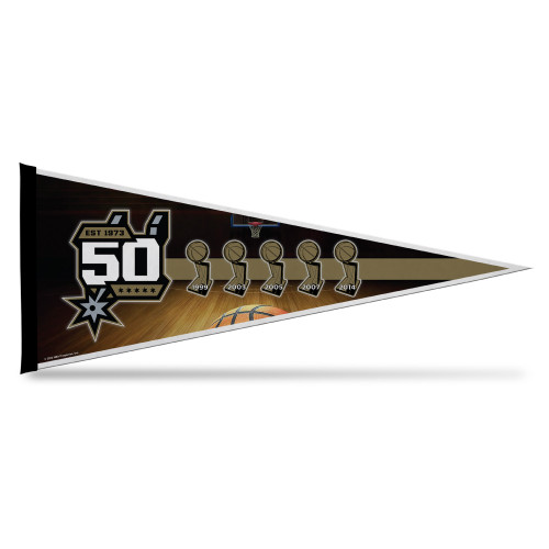 San Antonio Spurs Novelty Rico 50th Anniversary Trophies Pennant