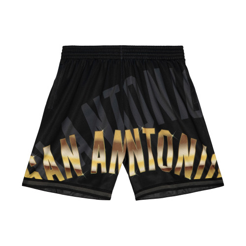 San Antonio Spurs Men's Mitchell and Ness Big Face 4.0 Shorts - Black