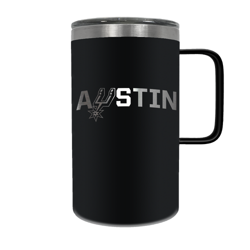 Austin Spurs Novelty Great American Metal Hustle Mug - Black