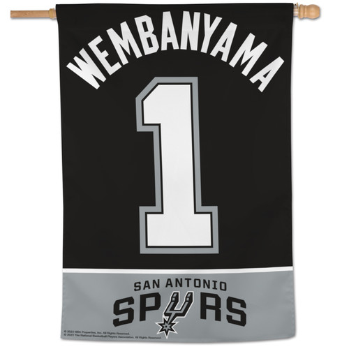 San Antonio Spurs Wincraft 28in x 40in Wembanyama Vertical Flag