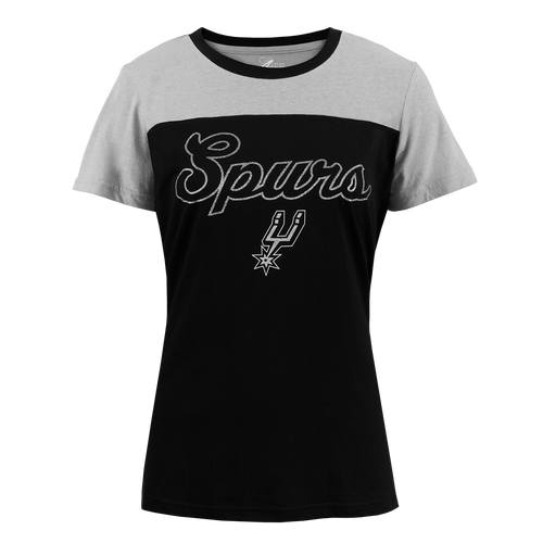 San Antonio Spurs Women's G III Black and Gray Cheer Crew T-Shirt