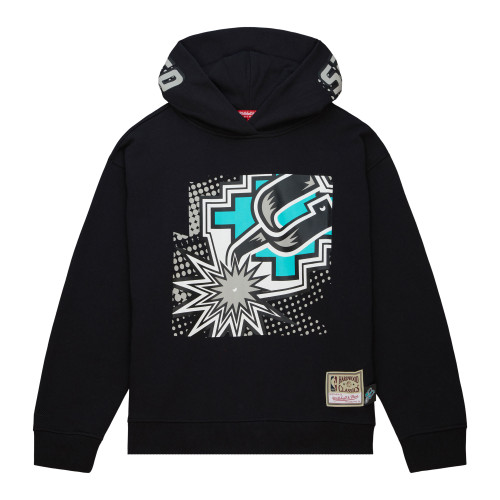 San Antonio Spurs Women's Mitchell and Ness Black Big Face 7.0 Hoodie