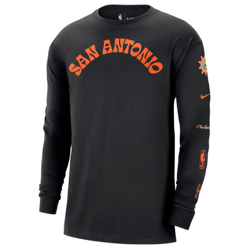 San Antonio Spurs Men's Nike 2023-2024 City Edition Black M90 Long Sleeve Shirt