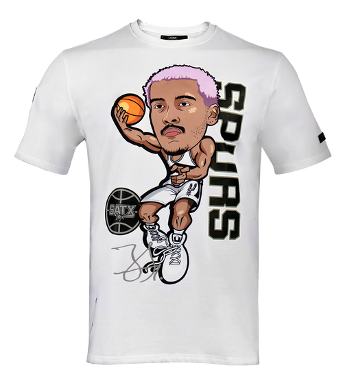 San Antonio Spurs Men's Pro Standard Jeremy Sochan Skyhook Signed T-Shirt - White