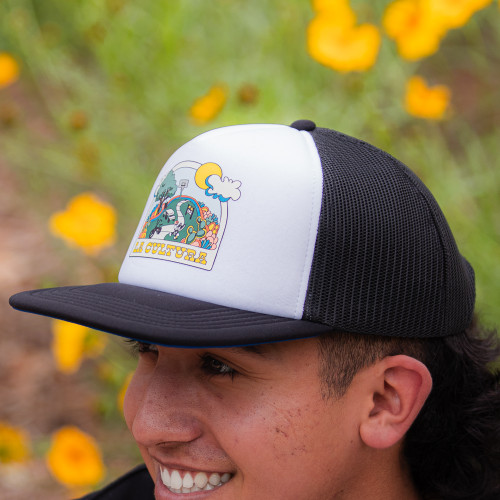 San Antonio Spurs La Cultura Cartoon Park Foam Truck Snapback Cap - White and Black