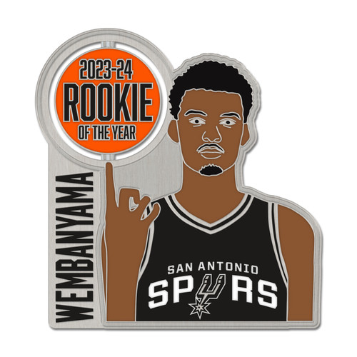 San Antonio Spurs Wincraft Victor Wembanyama 2024 Rookie of the Year Caricature Spinner Pin