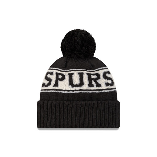 San Antonio Spurs Men's New Era Primary Retro Knit Hat - Black