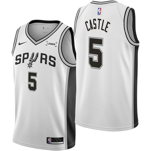 San Antonio Spurs Men's Nike Association Edition Swingman Stephon Castle Jersey