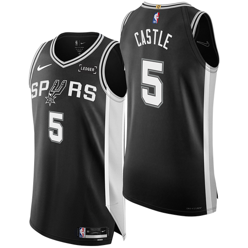 San Antonio Spurs Men's Nike Icon Edition Stephon Castle Authentic Jersey