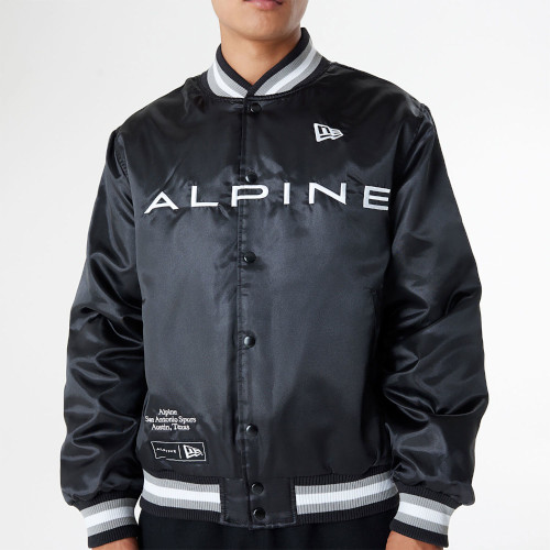 San Antonio Spurs Men's New Era Alpine X Spurs Bomber Jacket Black