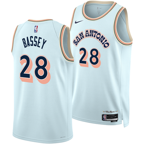 San Antonio Spurs Men's Nike 2024-2025 City Edition Charles Bassey Swingman Jersey