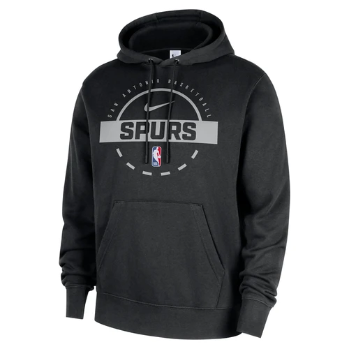 San Antonio Spurs Men's Nike Club Practice Fleece Hoodie - Black