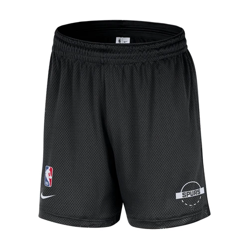 San Antonio Spurs Men's Nike Open Hole Mesh Shorts - Black and Gray