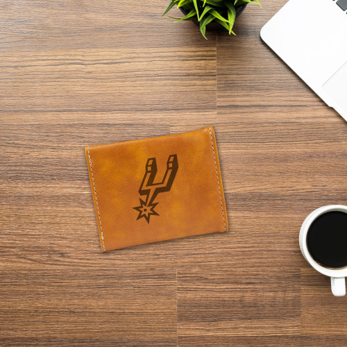 San Antonio Spurs Rico Laser Engraved Trifold - Brown