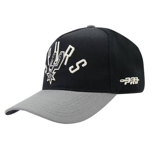 San Antonio Spurs Men's Pro Standard Modern Original Adjustable Cap - Black and Gray