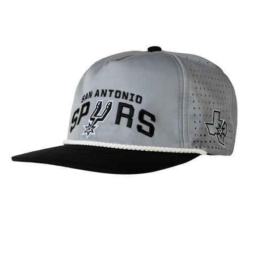 San Antonio Spurs Men's Sports Design Sweden Golfer Mid Tech Statement Adjustable Cap - Gray