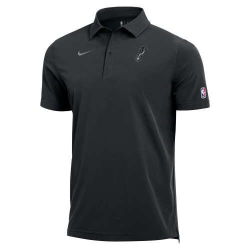 San Antonio Spurs Men's Nike Primary Staff Logo Polo - Black